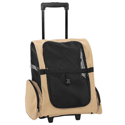 Vidaxx chariot pour animaux de compagnie 3-en-1 48x32x (57-106) cm tissu oxford couleur sable