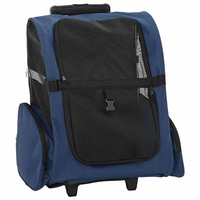Vidaxx chariot pour animaux de compagnie 3-en-1 48x32x (57-106) cm tissu oxford bleu