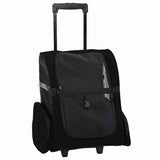Vidaxx chariot pour animaux de compagnie 3-en-1 48x32x (57-106) cm tissu oxford noir - afbeelding 2