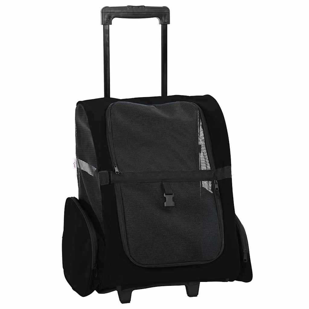 Vidaxx chariot pour animaux de compagnie 3-en-1 48x32x (57-106) cm tissu oxford noir