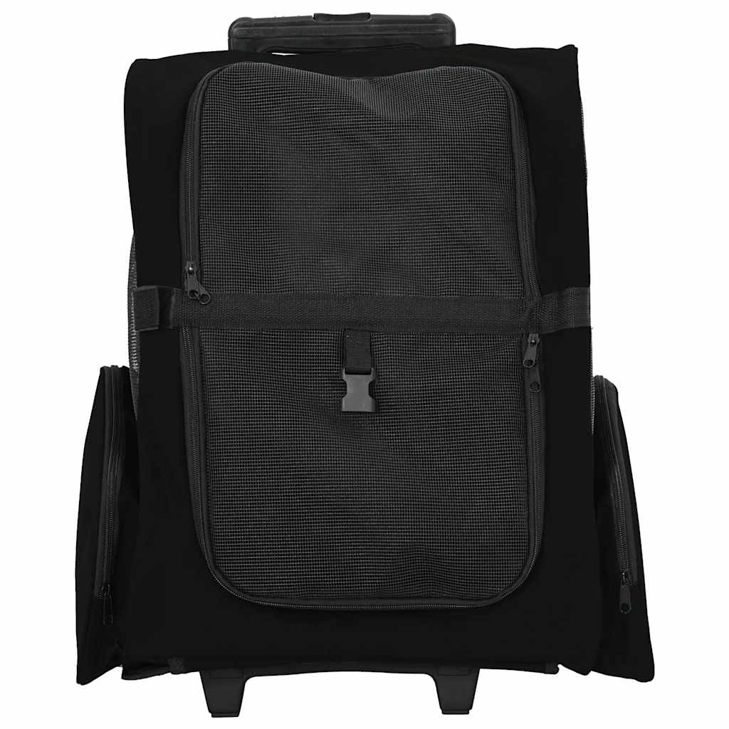 Vidaxx chariot pour animaux de compagnie 3-en-1 48x32x (57-106) cm tissu oxford noir