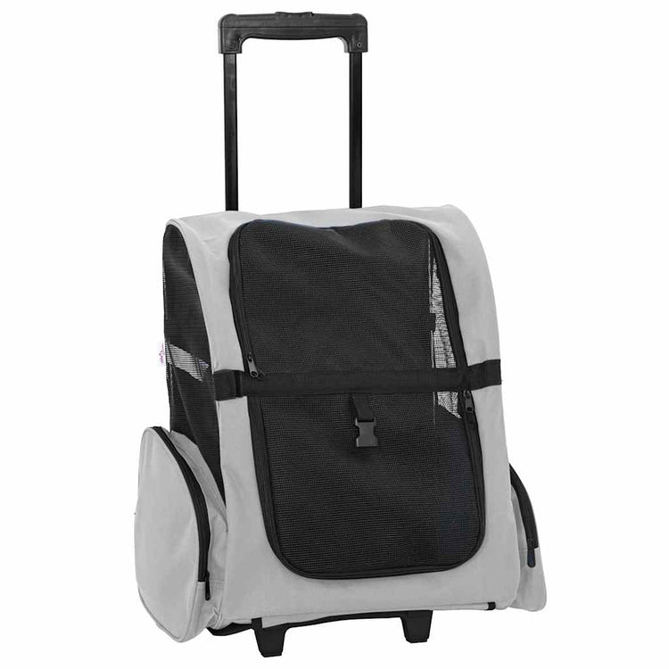 Vidaxx chariot pour animaux de compagnie 3-en-1 48x32x (57-106) cm tissu oxford gris