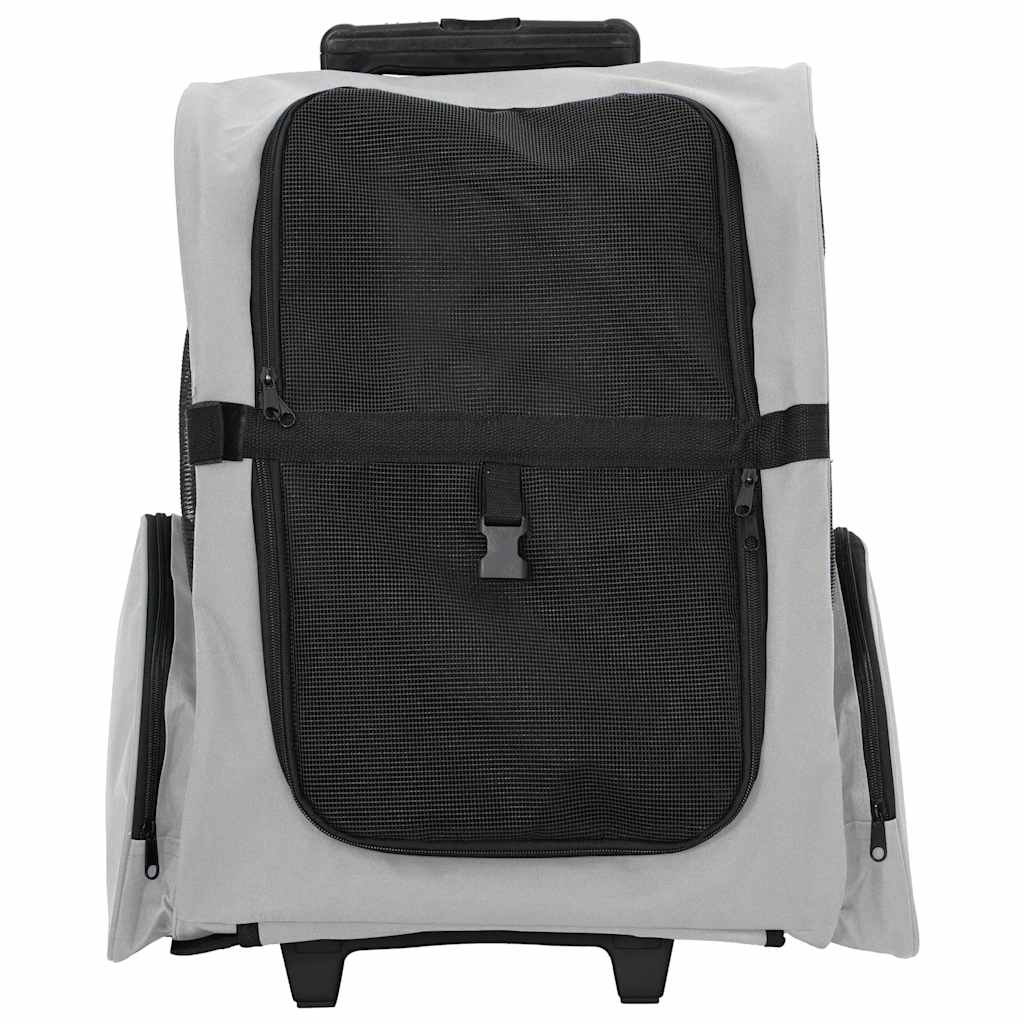 Vidaxx chariot pour animaux de compagnie 3-en-1 48x32x (57-106) cm tissu oxford gris