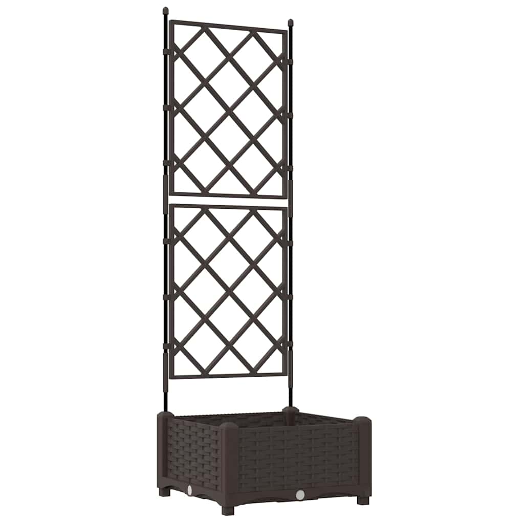 Vidaxx pot de fleur de jardin marron 40 x 40 x 125,5 cm acier