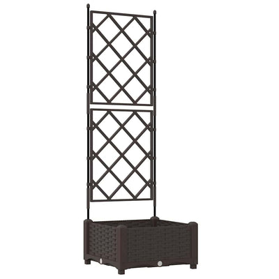 Vidaxx pot de fleur de jardin marron 40 x 40 x 125,5 cm acier