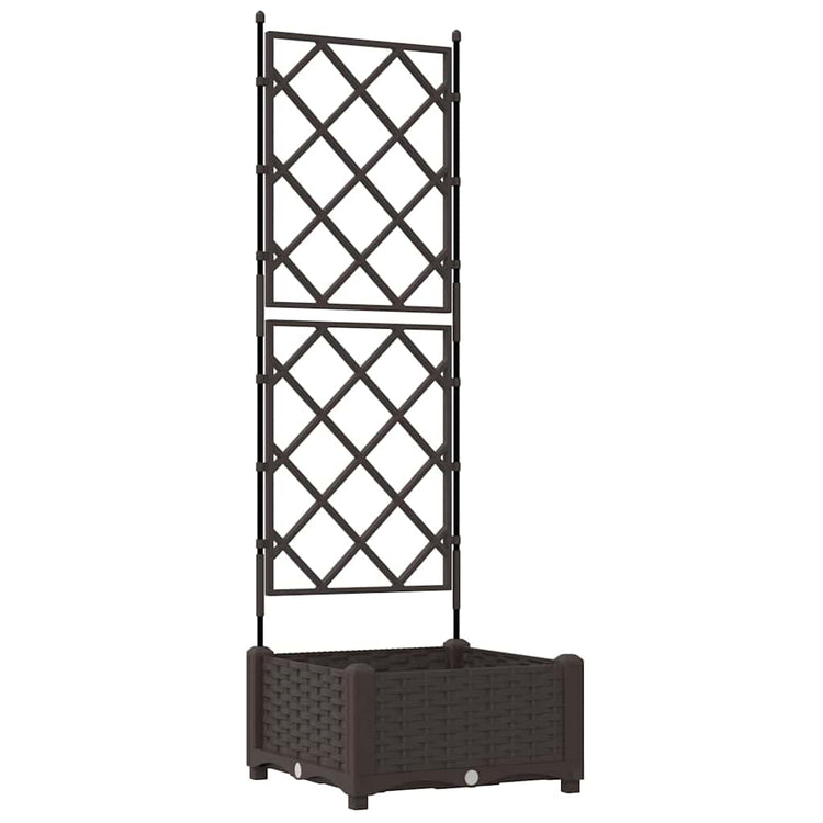 Vidaxx pot de fleur de jardin marron 40 x 40 x 125,5 cm acier