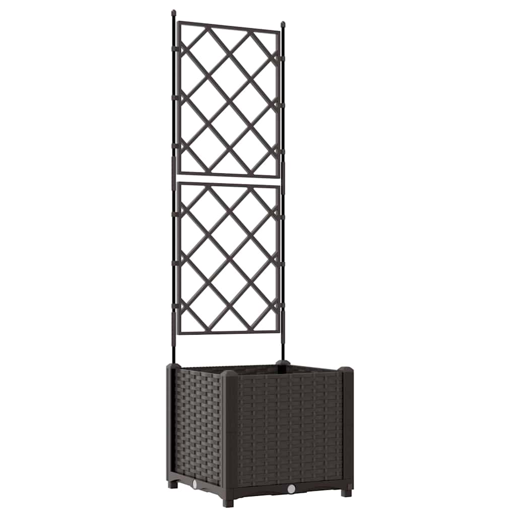 VidaXL pot de fleur de jardin marron 40 x 40 x 143 cm acier