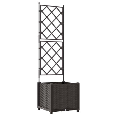VidaXL pot de fleur de jardin marron 40 x 40 x 143 cm acier