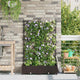 Vidaxxl pot de fleur de jardin 2 pcs marron 80 x 40 x 125,5 cm acier