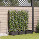 Vidaxxl pot de fleur de jardin 3 pcs marron 120 x 40 x 125,5 cm acier