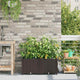 VidaXL pot de fleur de jardin 2 pcs acier marron