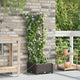 VidaXL pot de fleur de jardin marron 40 x 40 x 126 cm acier