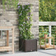 VidaXL pot de fleur de jardin marron 40 x 40 x 142 cm acier