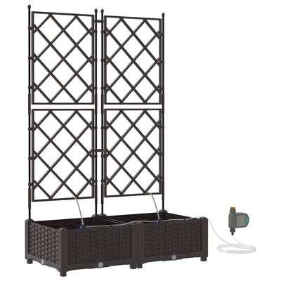 VidaXL pot de fleur de jardin 2 pcs acier marron