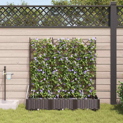 VidaXL pot de fleur de jardin 3 pcs acier marron