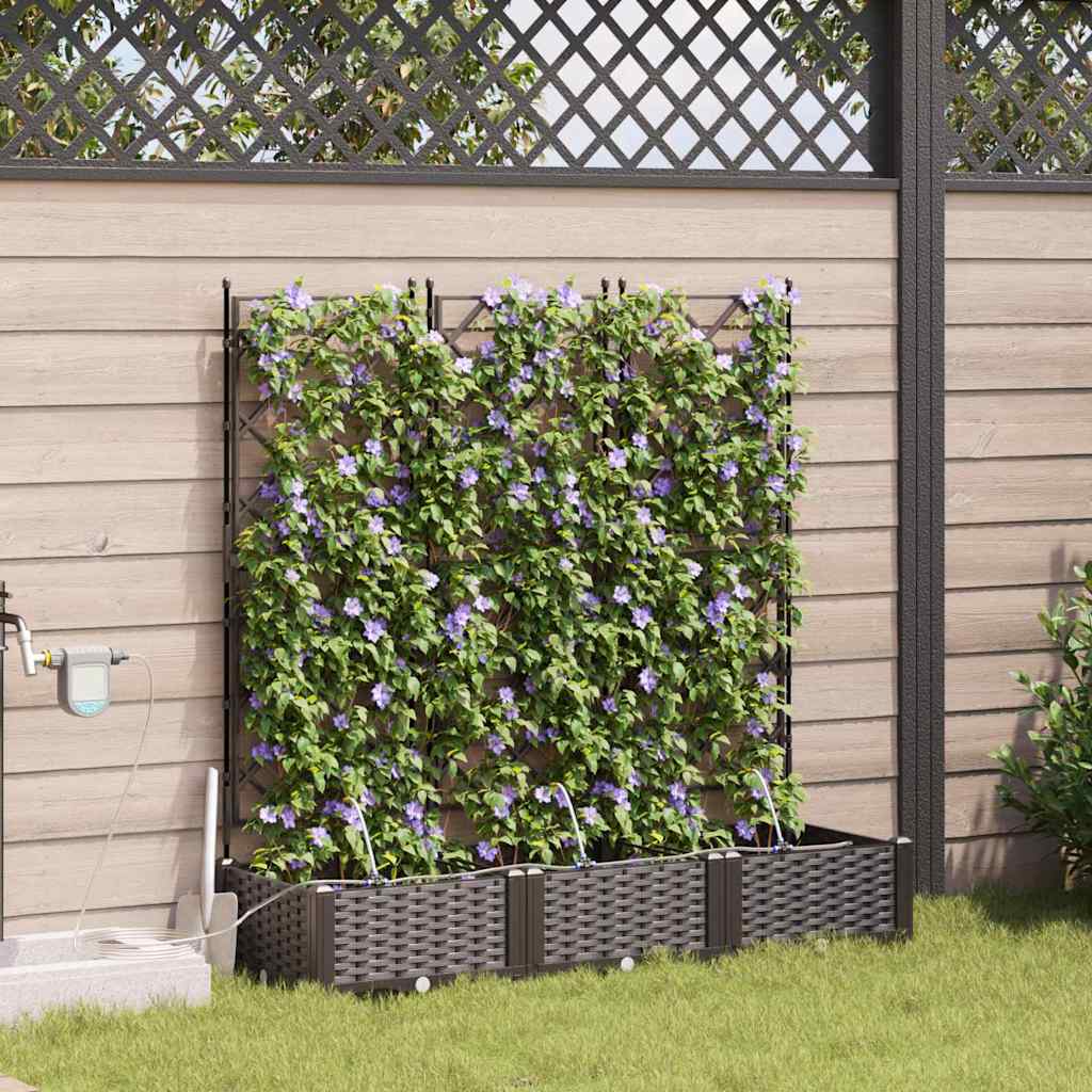 VidaXL pot de fleur de jardin 3 pcs acier marron