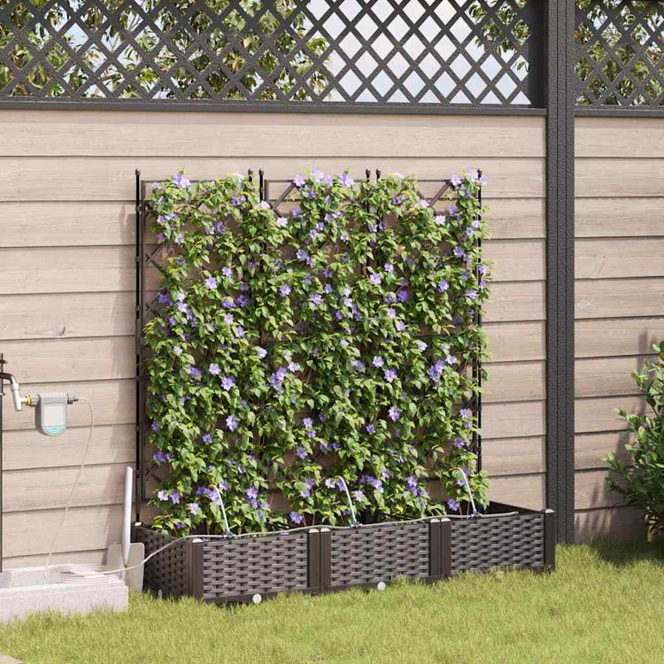 VidaXL pot de fleur de jardin 3 pcs acier marron