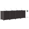 VidaXL pot de fleur de jardin 4 pcs acier marron