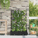 Vidaxxl pot de fleur de jardin 2 pcs noir 80 x 40 x 125,5 cm acier