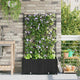 Vidaxxl pot de fleur de jardin 2 pcs noir 80 x 40 x 143 cm acier