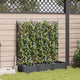 Vidaxxl pot de fleur de jardin 3 pcs noir 120 x 40 x 125,5 cm acier
