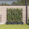 Vidaxxl pot de fleur de jardin 3 pcs noir 120 x 40 x 125,5 cm acier