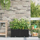 VidaXL pot de fleur de jardin 2 pcs acier noir
