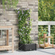 VidaXL pot de fleur de jardin noir 40 x 40 x 126 cm acier