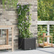 Vidaxx pot de fleur de jardin noir 40 x 40 x 142 cm acier