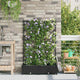 VidaXL pot de fleur de jardin 2 pcs acier noir