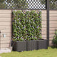 VidaXL pot de fleur de jardin 3 pcs acier noir