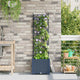 VidaXL pot de fleur de jardin gris 40 x 40 x 143 cm acier