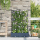 Vidaxxl pot de fleur de jardin 2 pcs gris 80 x 40 x 125,5 cm acier