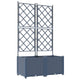 Vidaxxl pot de fleur de jardin 2 pcs gris 80 x 40 x 143 cm acier