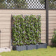 Vidaxxl pot de fleur de jardin 3 pcs gris 120 x 40 x 125,5 cm acier
