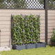 Vidaxxl pot de fleur de jardin 3 pcs gris 120 x 40 x 125,5 cm acier