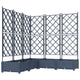 Vidaxxl pot de fleur de jardin 5 pcs gris 120 x 120 x 125,5 cm acier
