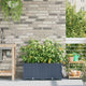 Vidaxxl pot de fleur de jardin 2 pcs gris 120 x 120 x 142 cm acier