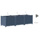 Vidaxxl pot de fleur de jardin 3 pcs gris 120 x 120 x 142 cm acier