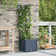 VidaXL pot de fleur de jardin gris 40 x 40 x 142 cm acier