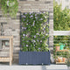 Vidaxxl pot de fleur de jardin 2 pcs gris 120 x 120 x 142 cm acier
