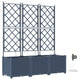 Vidaxxl pot de fleur de jardin 3 pcs gris 120 x 120 x 142 cm acier