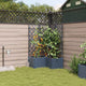 Vidaxxl pot de fleur de jardin 3 pcs gris 120 x 120 x 142 cm acier
