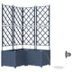 Vidaxxl pot de fleur de jardin 3 pcs gris 120 x 120 x 142 cm acier