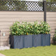 Vidaxxl pot de fleur de jardin 4 pcs gris 120 x 120 x 142 cm acier