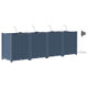 Vidaxxl pot de fleur de jardin 4 pcs gris 120 x 120 x 142 cm acier