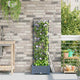 Vidaxxl pot de fleur de jardin gris clair 40 x 40 x 125,5 cm acier