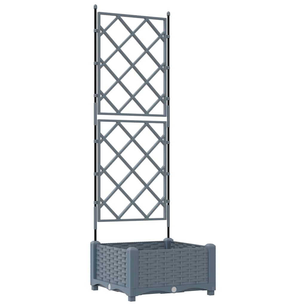 Vidaxxl pot de fleur de jardin gris clair 40 x 40 x 125,5 cm acier