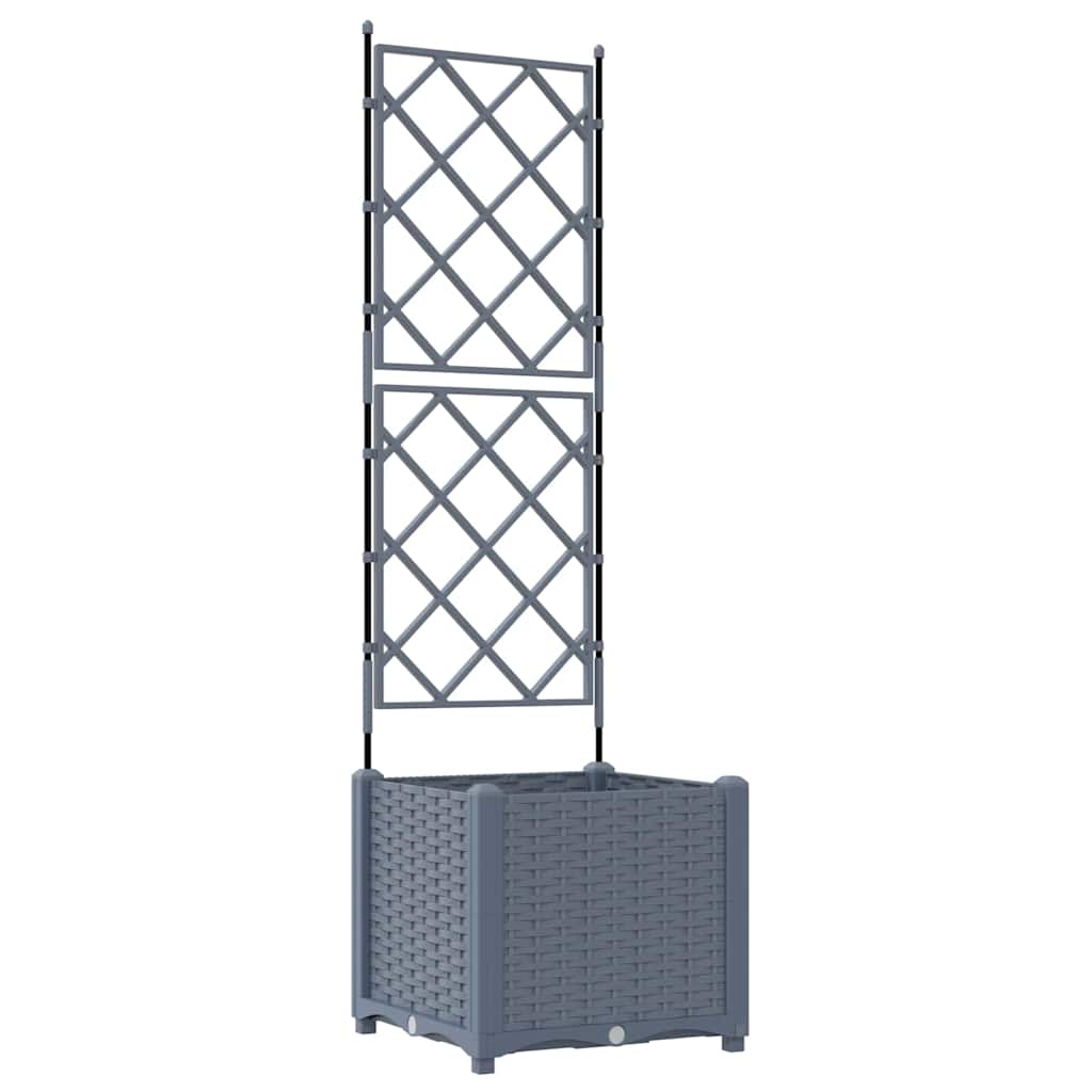 Vidaxxl pot de fleur de jardin gris clair 40 x 40 x 143 cm acier