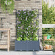 Vidaxxl pot de fleur de jardin 2 pcs gris clair 80 x 40 x 143 cm acier